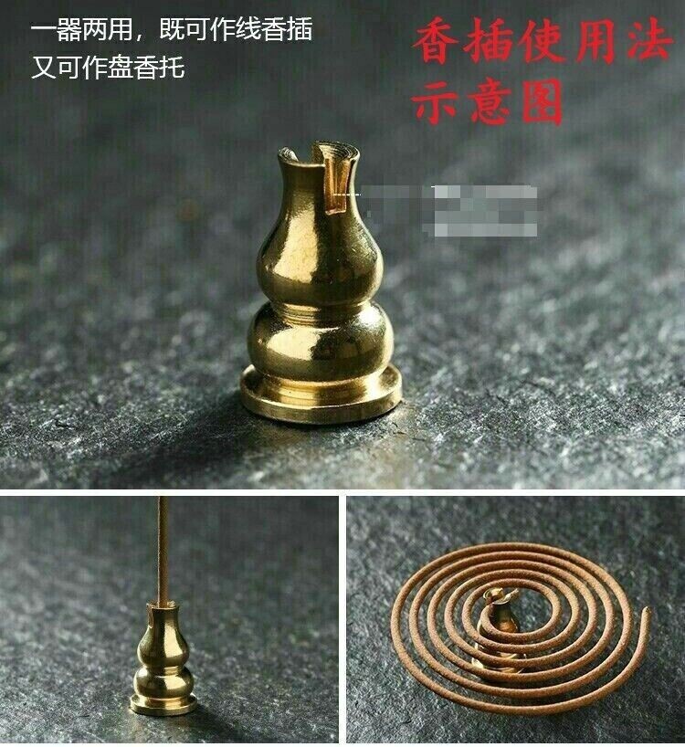 大号陶瓷香炉, 龙泉青瓷 哥窑米黄铁线 B, 精美实用, 开口13厘米, 配盖子/葫芦香插/香架 Incense Burners