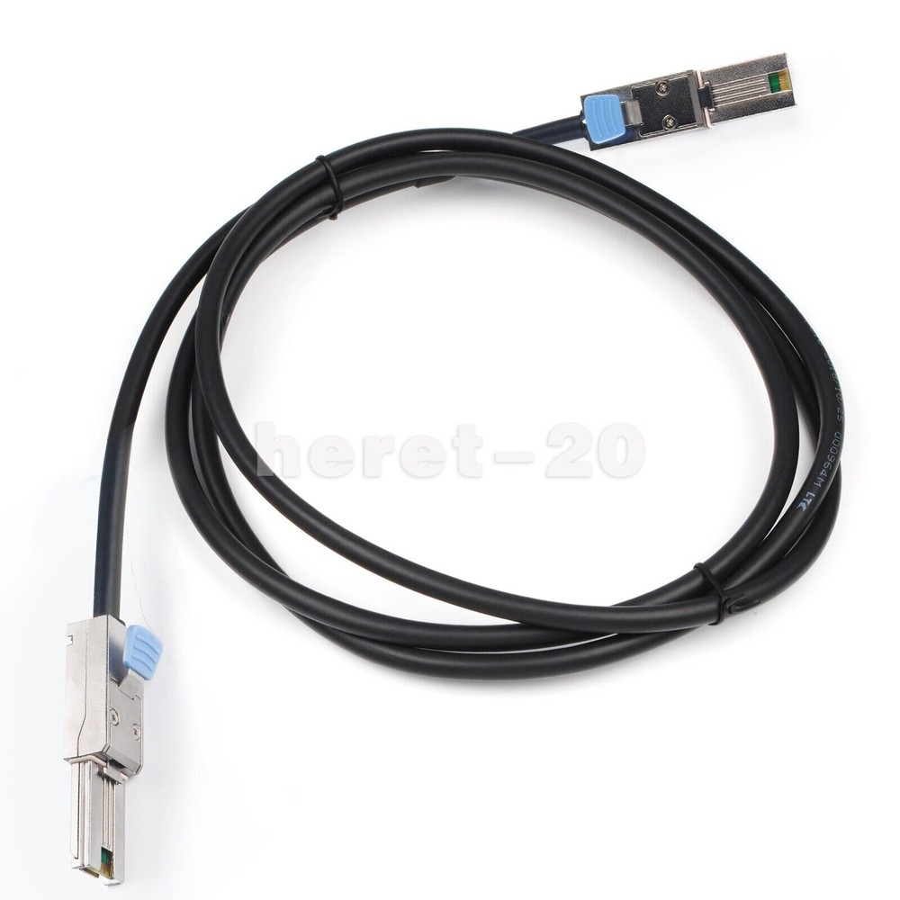 Mini-SAS SFF-8088 to SFF-8088 Molex 2 Meter External HD Disk Cable Black