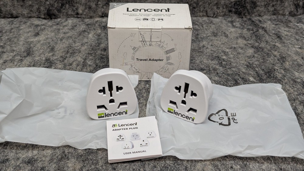 🔥New 2 Pack🔥 Lencent 830US World to US Plug Adapter