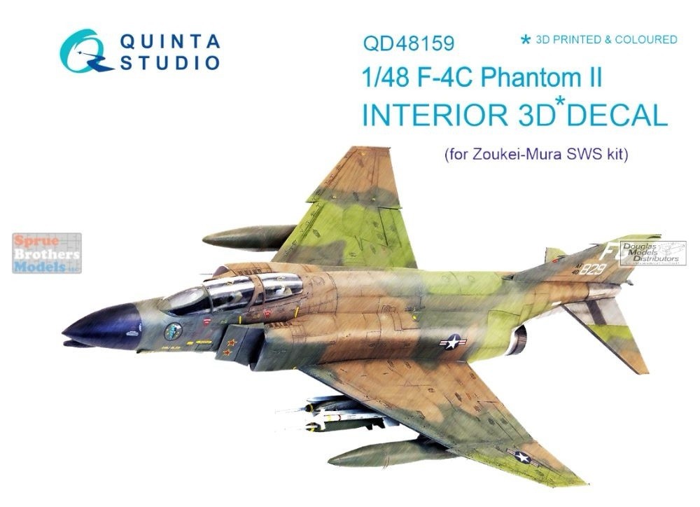 1/48 Quinta Studios 3D Interior Decal #48159 F-4C Phantom II For ZM