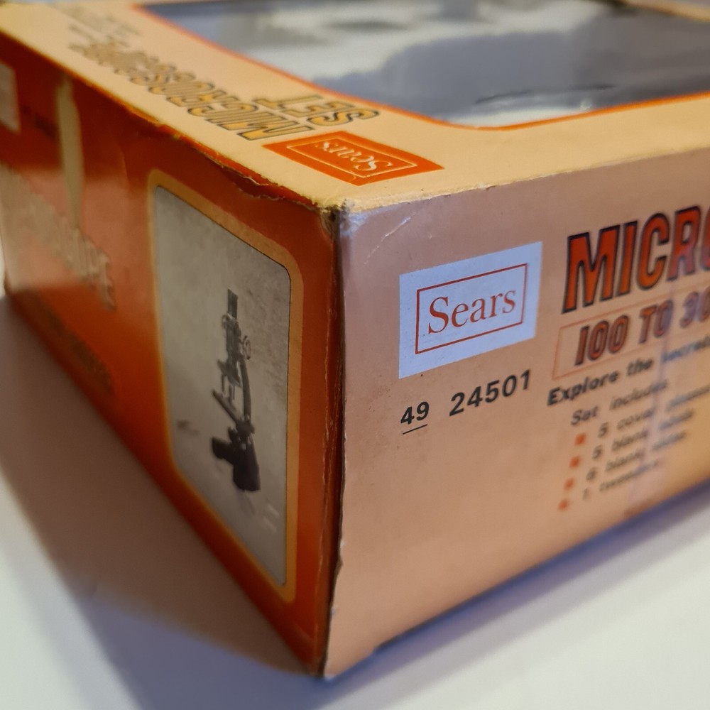 Sears Vintage Microscope Set 100 To 300 Power