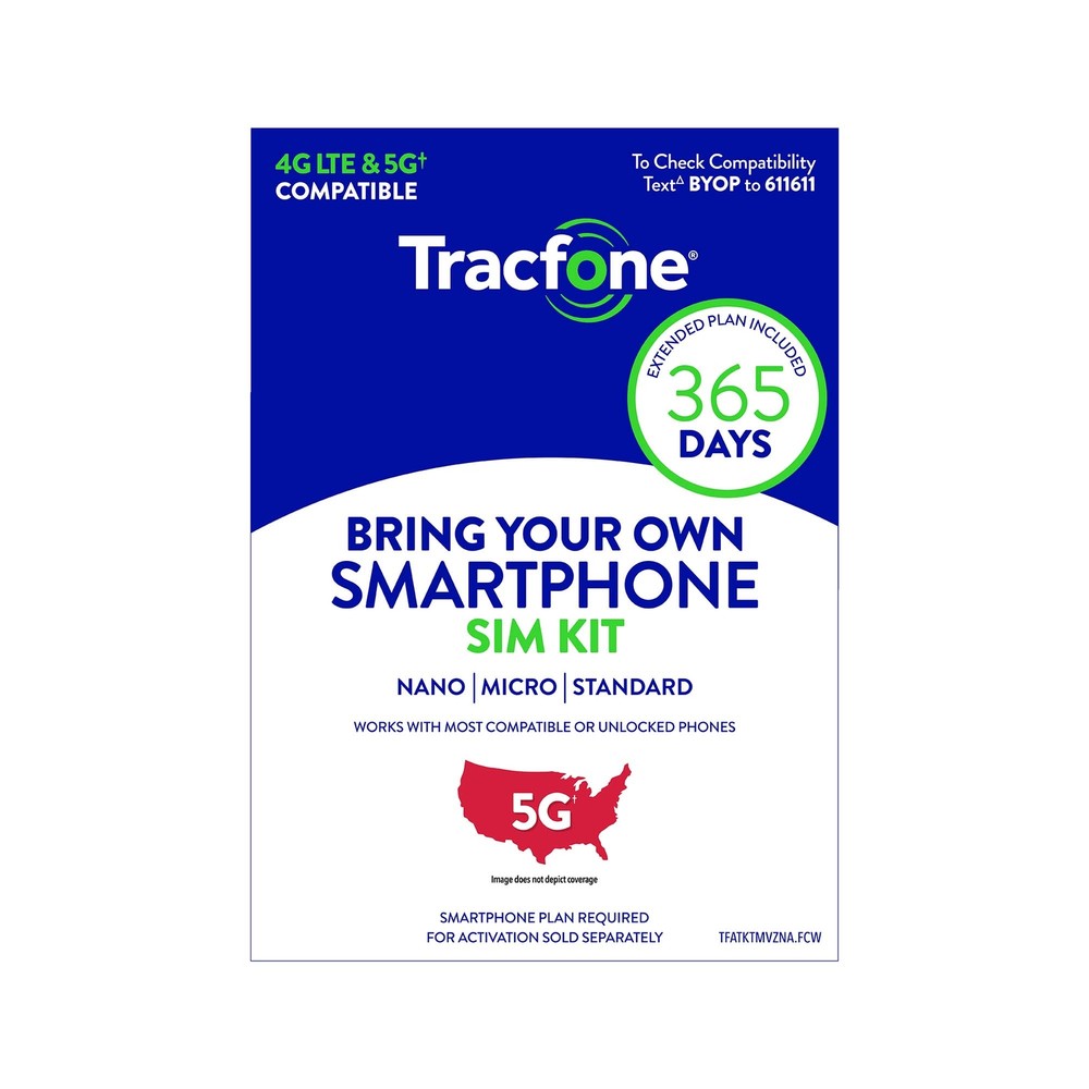 Tracfone Unlimited Talk & Text Plus Data SIM Bundle 365-Day - Prepaid Plan