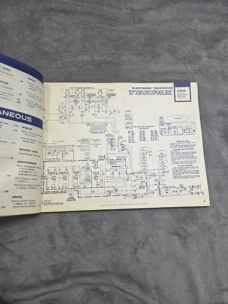 ELECTRONIC TECHNICIAN TEKFAX VOLUME 6