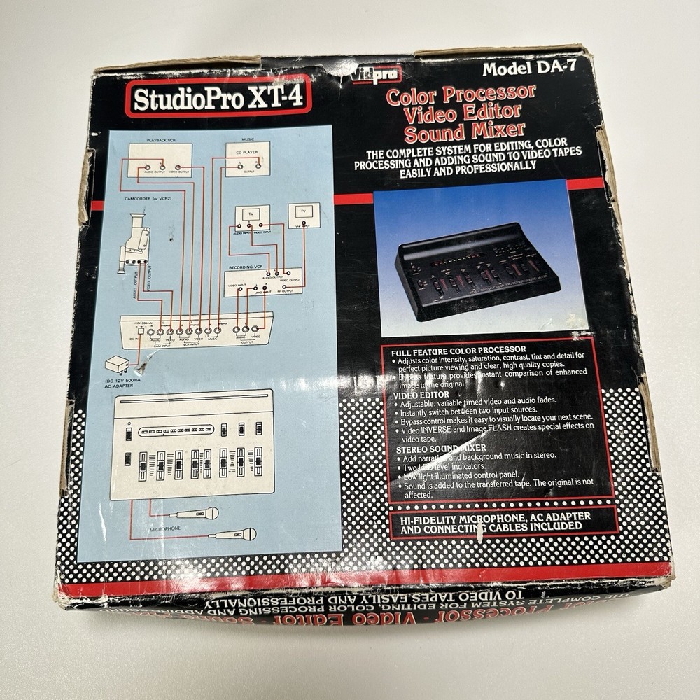 Vidpro StudioPro XT-5 Color Processor - Video Editor - Sound Mixer, Model Da-7