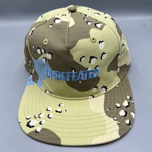 Undefeated Hat Men Brown Camouflage Strap Back Cap New