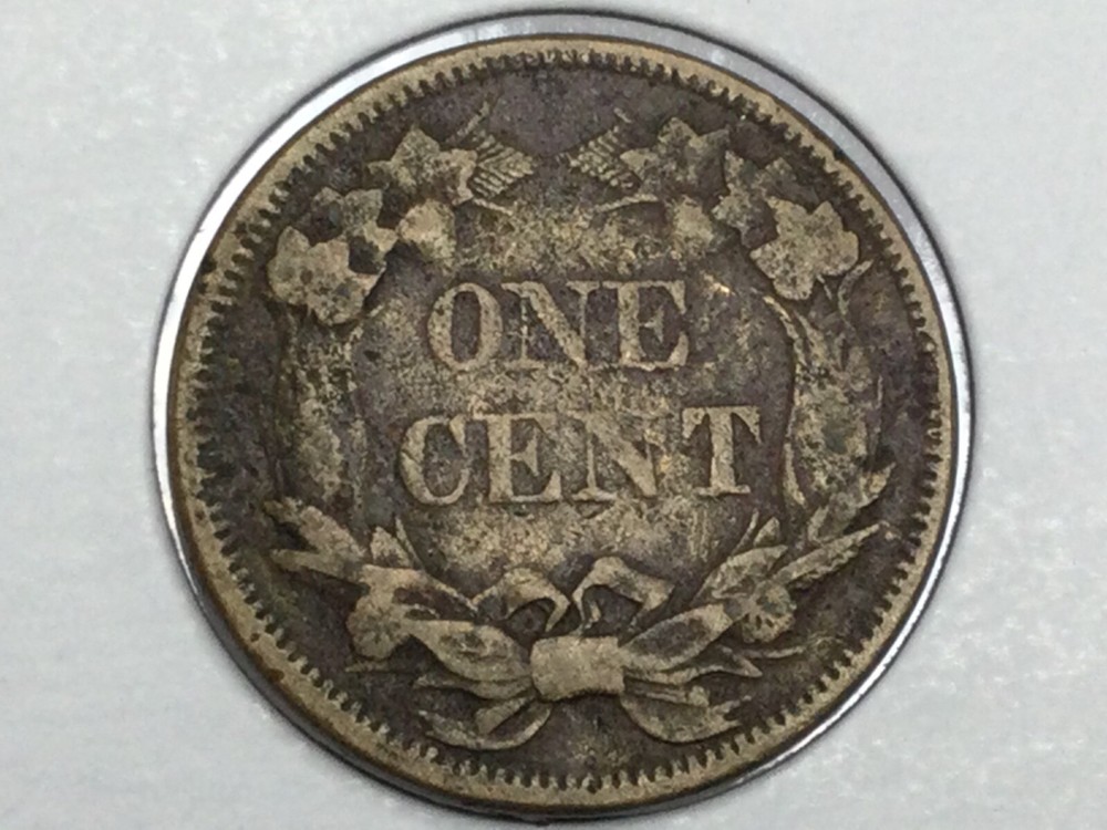 1858 small letters Flying Eagle Cent in very fine