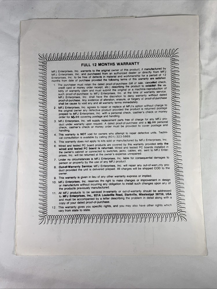 MFJ-945D Mobile Tuner Instructions