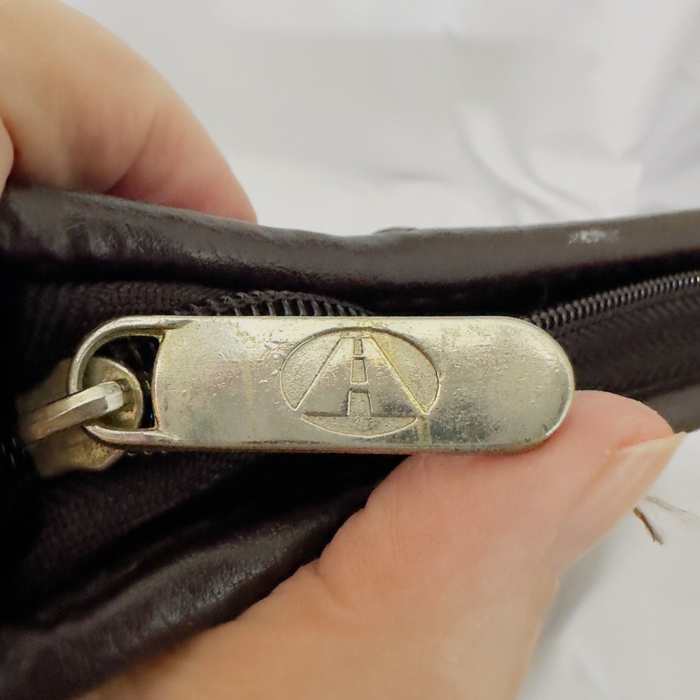 Leather Document Holder Paper Organizer Brief Case Portfolio Carry Handle- Nice!