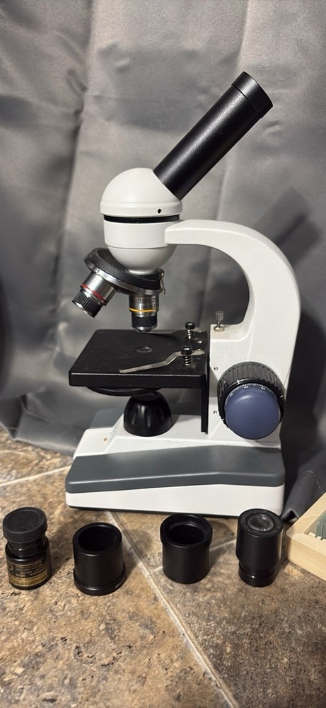 AmScope Microscope And Prepared Slides