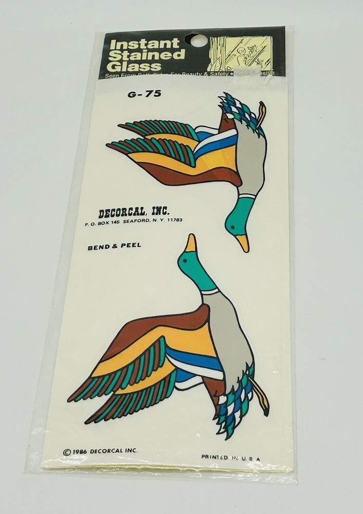 Vintage 1986 Instant Duck Decals.