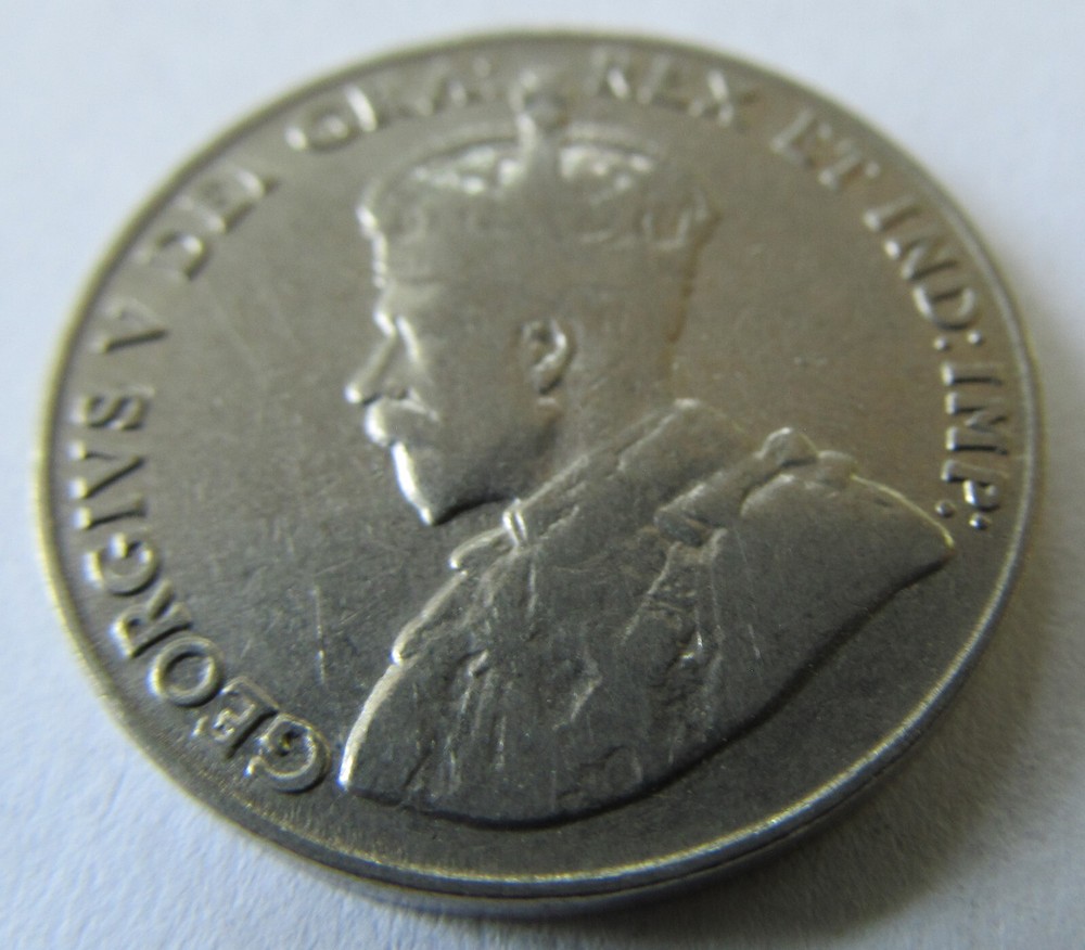 1929 Canada 5 Cents - George V, KM #29