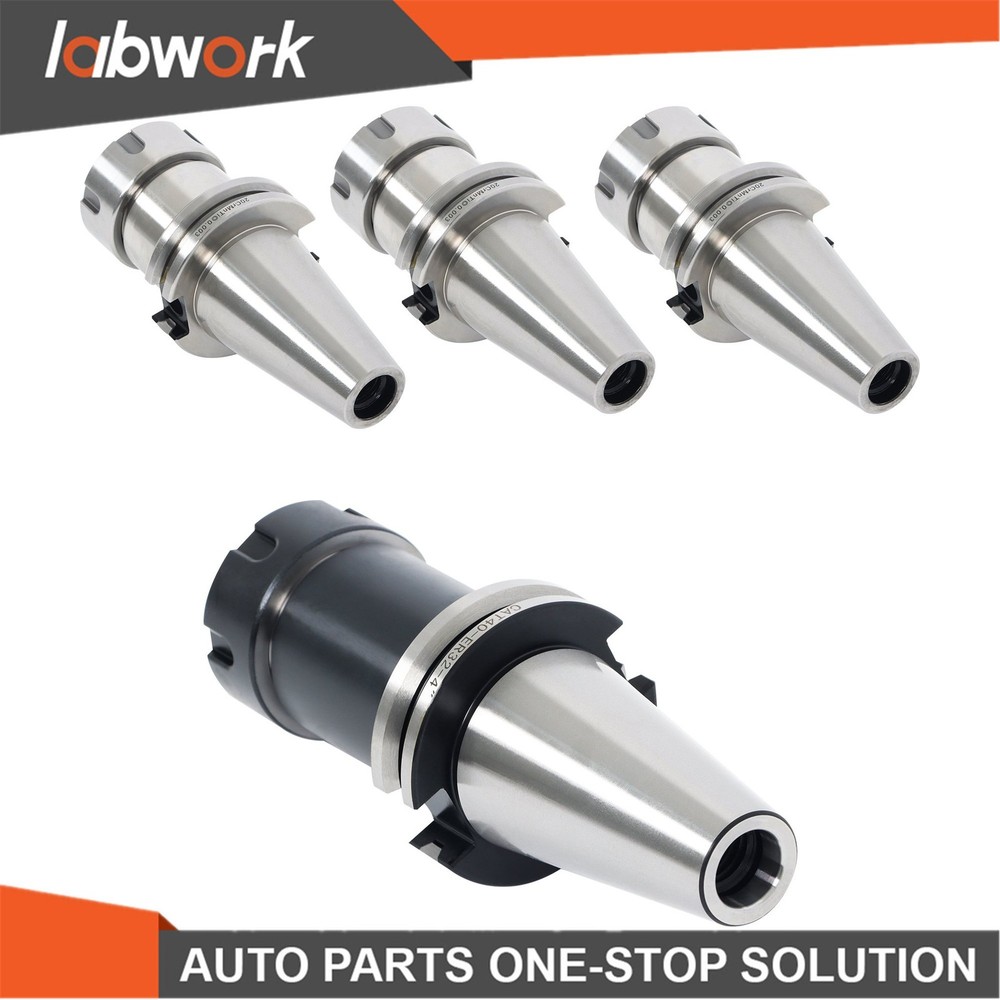 Labwork 4 Pack CAT40 ER32 Tool Holder Set with 1 Long 3 Short Chucks