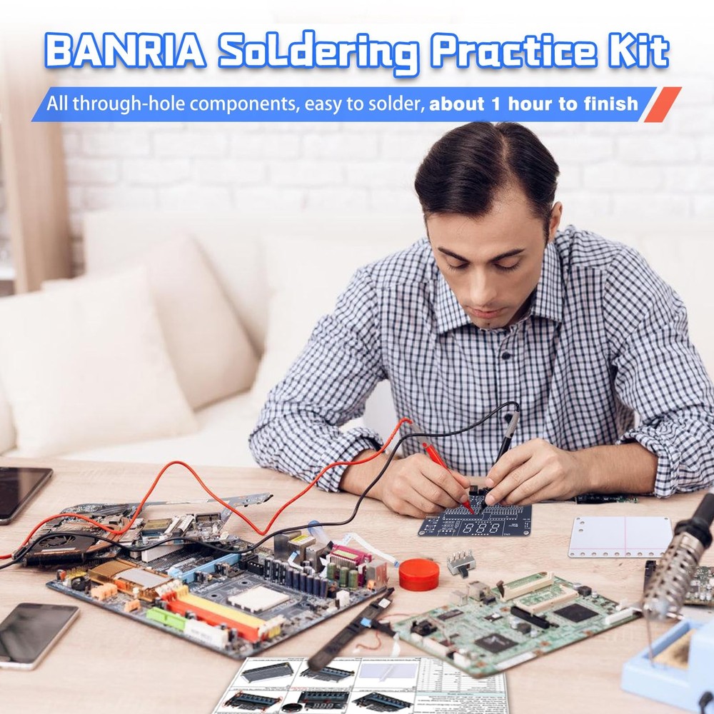 DIY Soldering Project Kit, Binary to Decimal Conversion Practice...