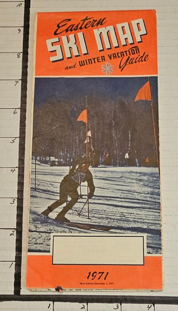 1971 EASTERN SKI MAP GUIDE.  See Description For More.