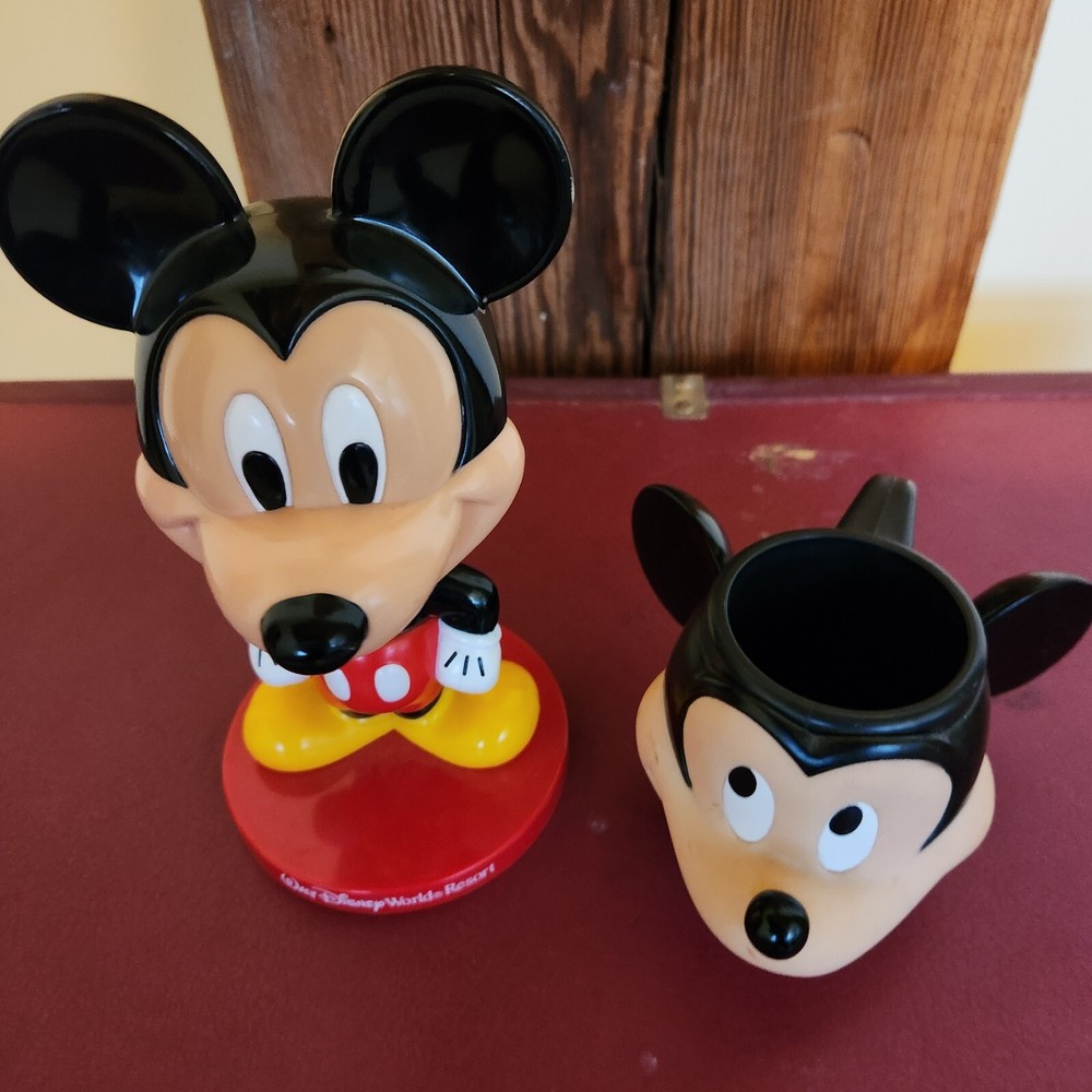 Mickey Mouse Bobble Head And Cup
