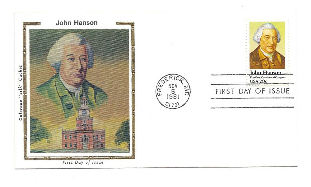 1941 John Hanson, Colorano "Silk" Cachet, FDC