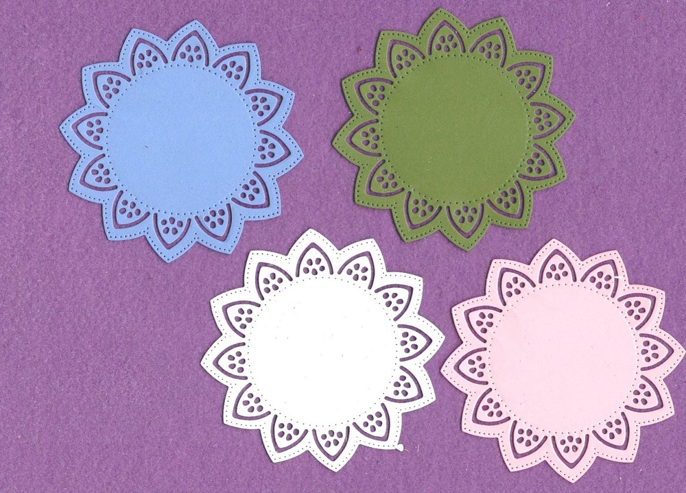FLOWER FRAME die cuts scrapbook cards