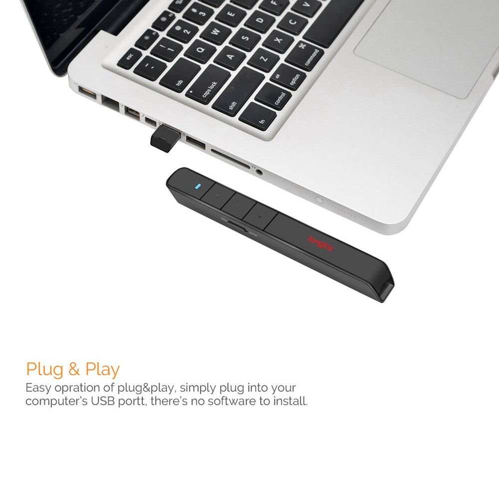 Longjoy Presentation Remote Control Red Laser Clicker