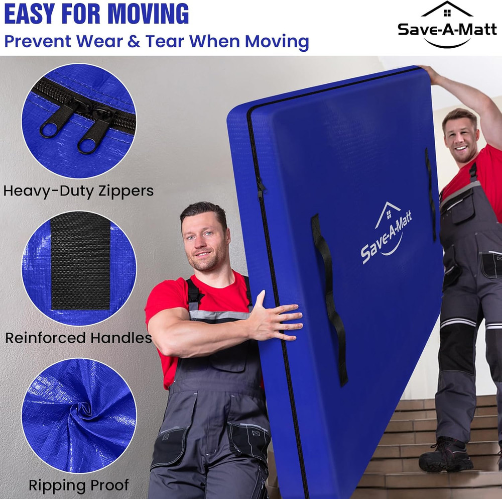 Queen Mattress Moving Bags - 2 Pack, Extra Thick & Waterproof Protector