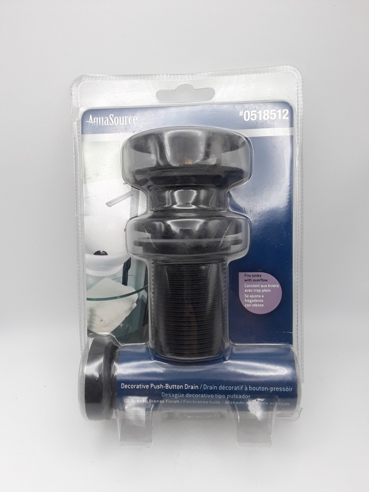 AQUA SOURCE #0518512 Decorative Push-Button Sink Drain 900010707X