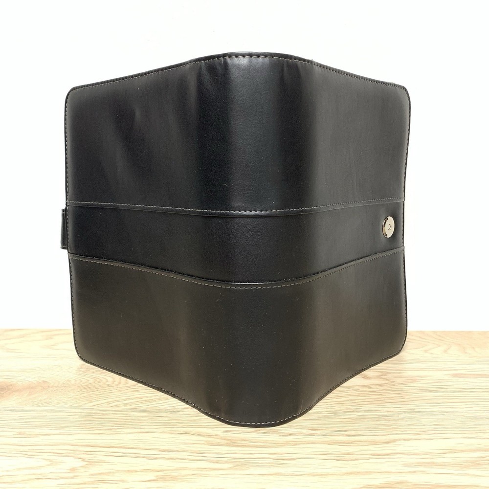 Franklin Covey Day Timer 7-Ring Planner Organizer Black Leather Magnetic Snap