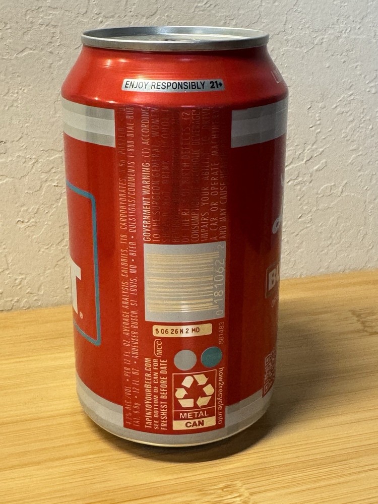 2025 New Mexico UNM Lobos Bud Light empty Beer Can - Bottom Opened