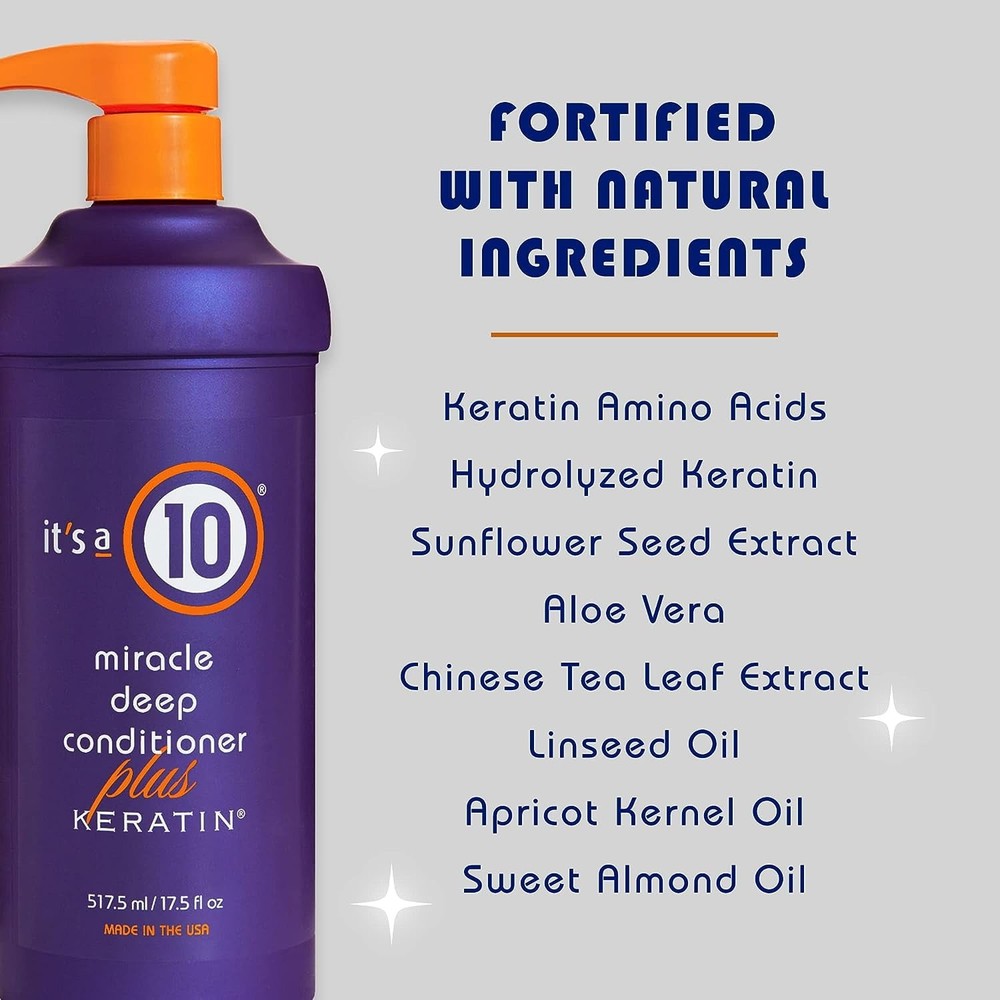 It's a 10 Miracle Deep Conditioner Plus KERATIN 17.5 oz
