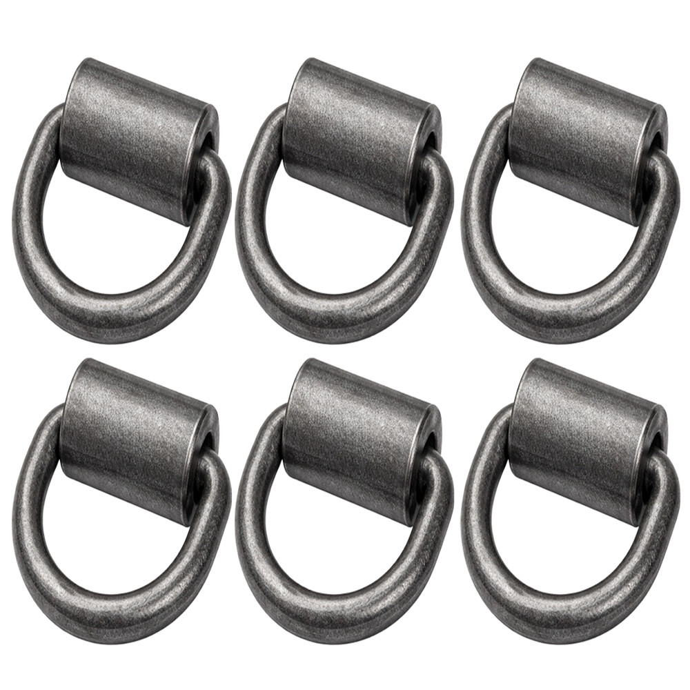 BXR  1/2"  Heavy Duty Weld-On Forged D Ring 6 Pack  12000 LBS - with Caps
