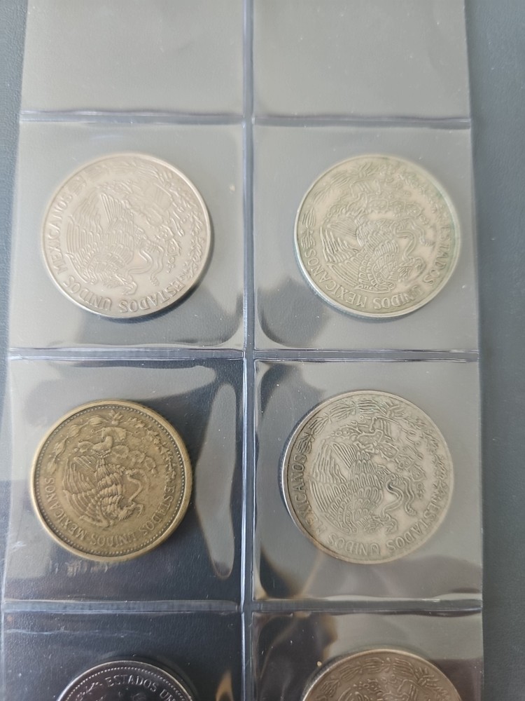 Mexico Coins x8 Assorted Second half 20th Century