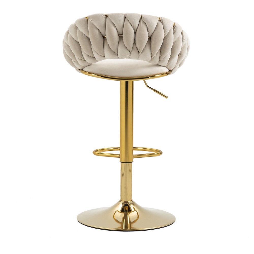 2PC COOLMORE Swivel Bar Stools: Adjustable, Footrest, Kitchen & Dining