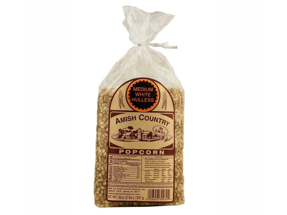 Medium White Popcorn (4) 2 Pound Retail Packages Popcorn Kernels Free Shipping