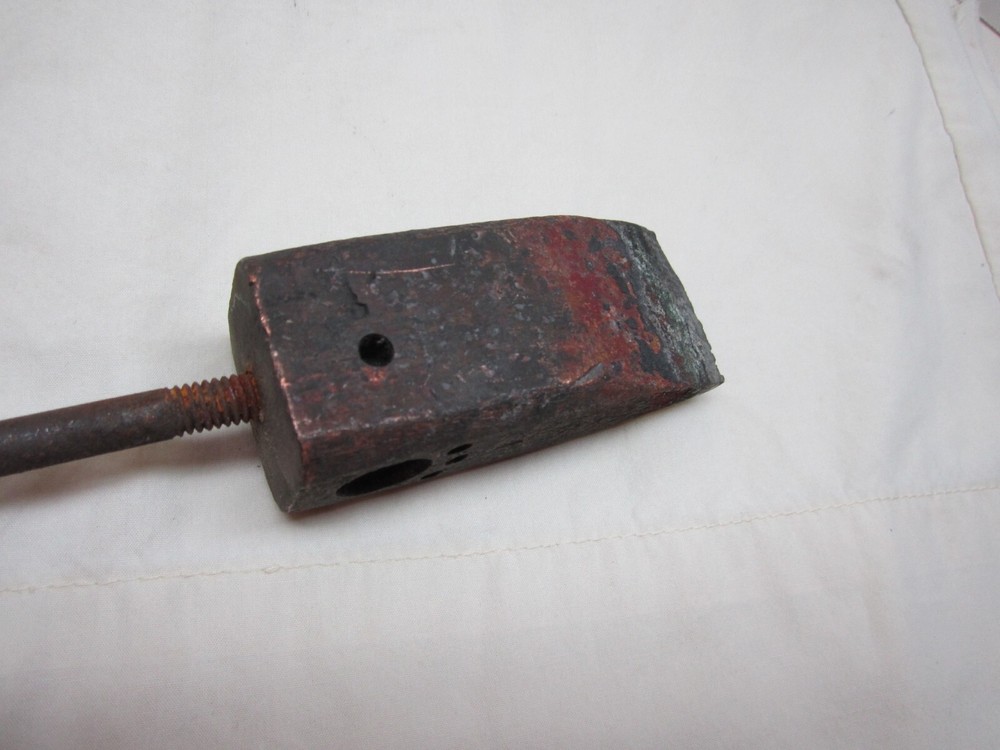 Vintage Soldering Iron Copper Head Wood Handle Blacksmith Tool