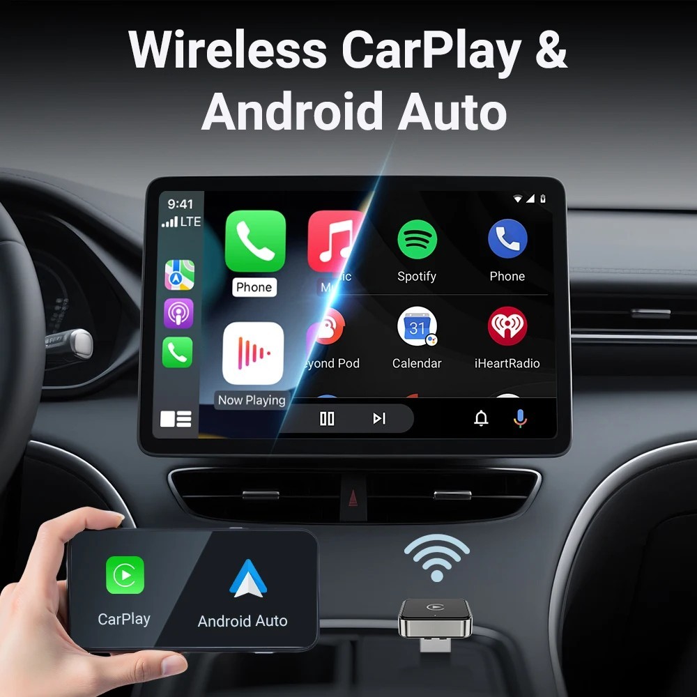 USB Auto Wireless CarPlay Adapter For Apple Android Wireless Dongle Plug ＆ Play