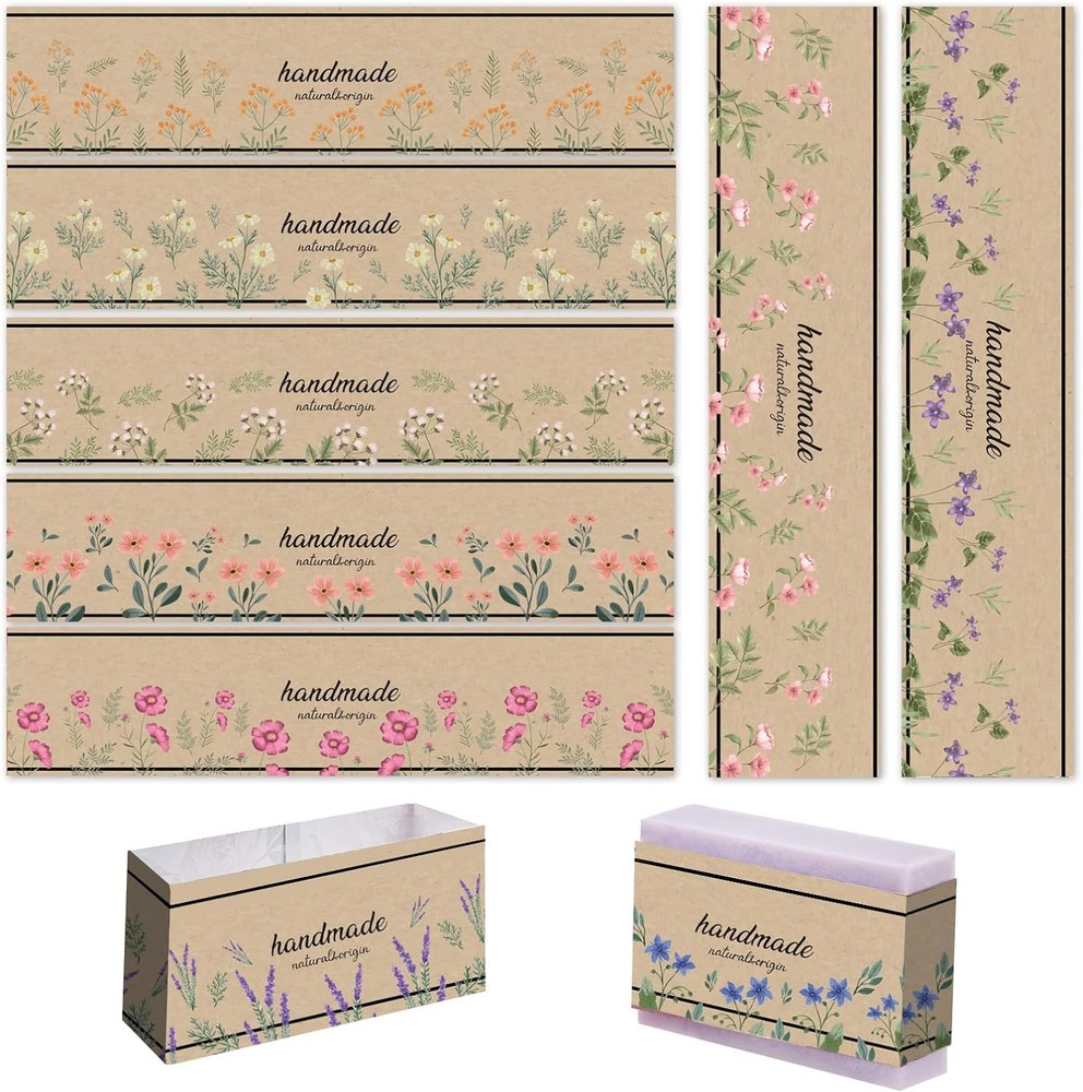 90pcs Soap Packaging Paper 9 Styles Soap Wrapper Kraft Paper Texture Soap Wra...