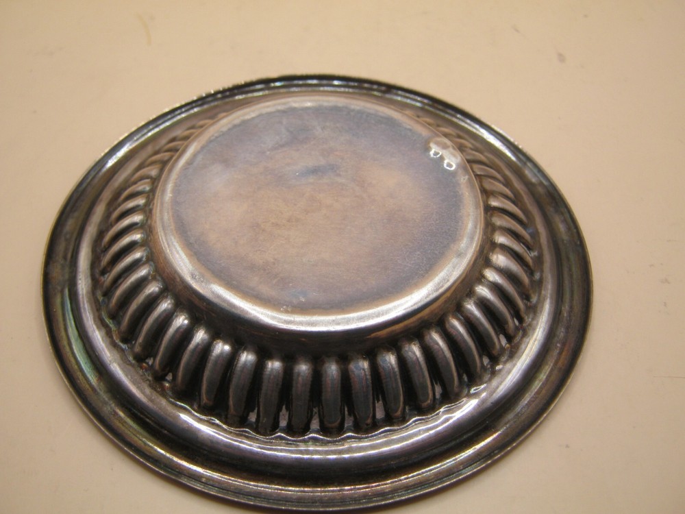 Vintage Spanish Solid Silver Coin Dish / Trinket Tray