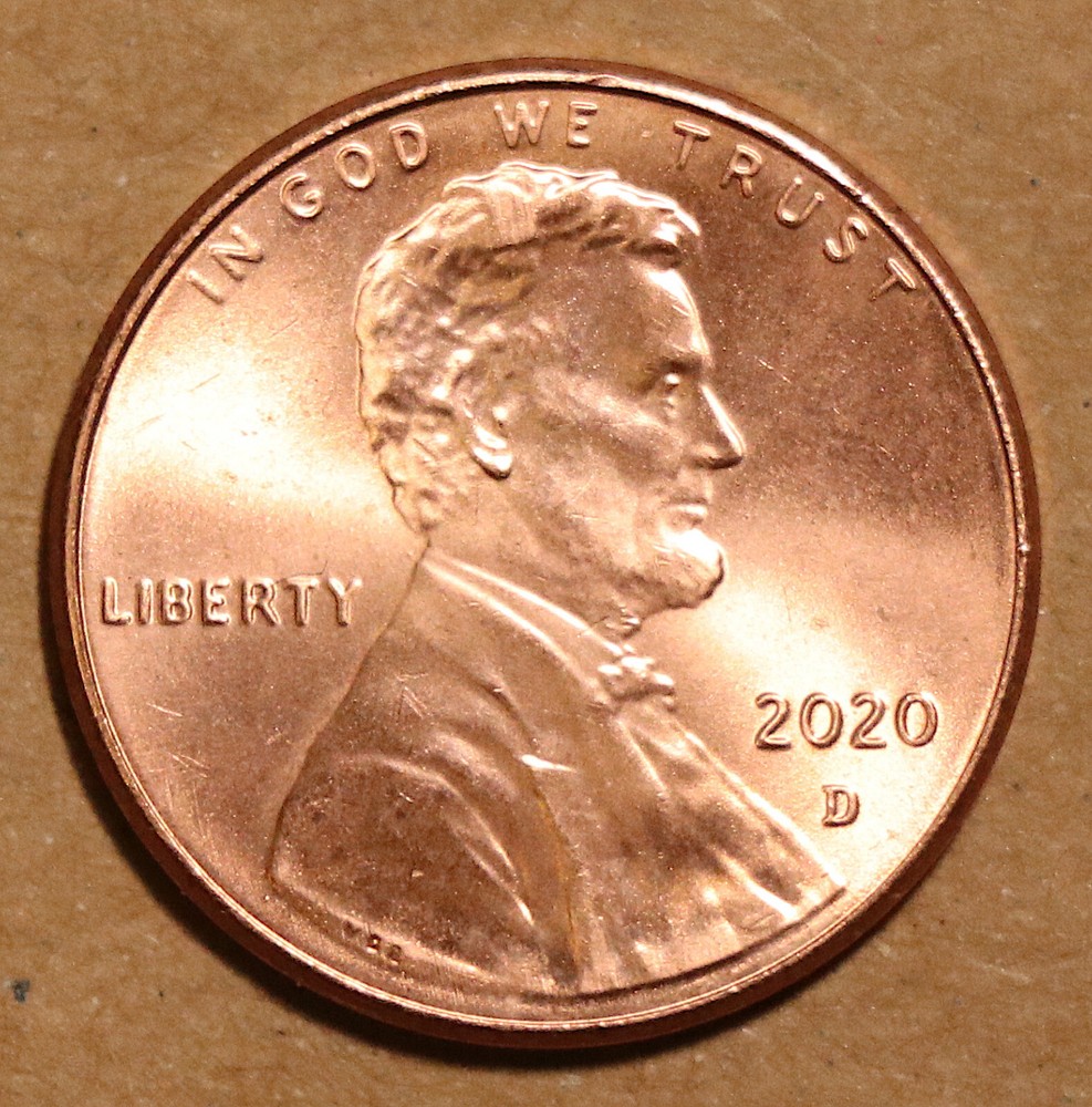2020 D Lincoln Shield cents  BU