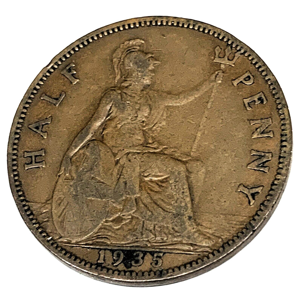 # C6345    GREAT BRITAIN     COIN,     HALF  PENNY    1935