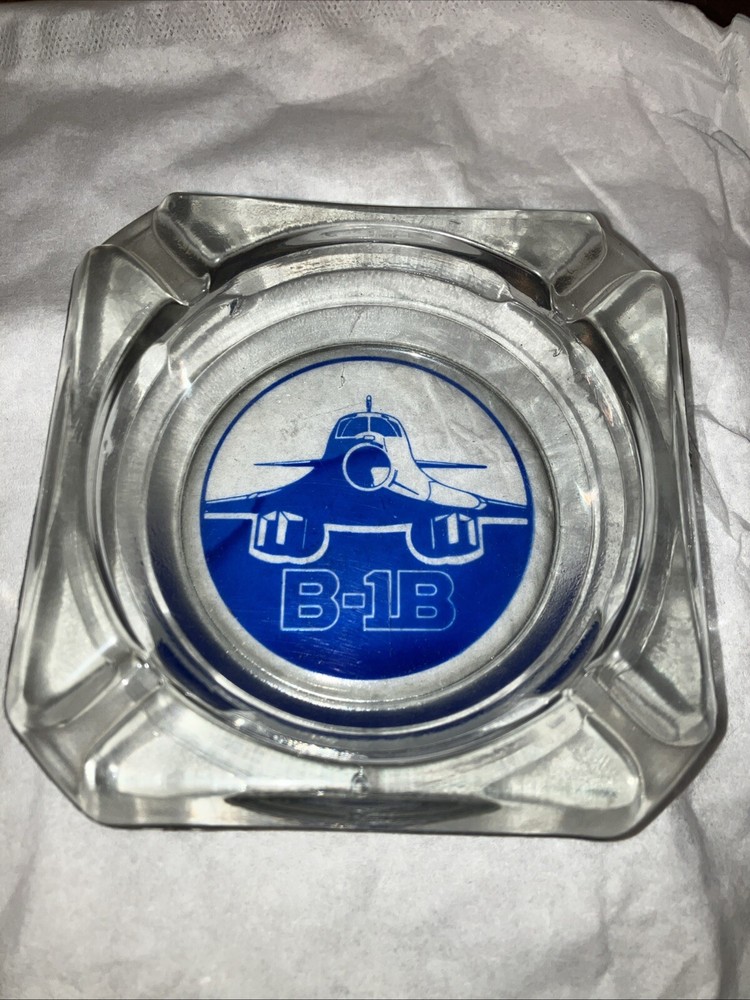 Vintage B-1B Glass Ashtray