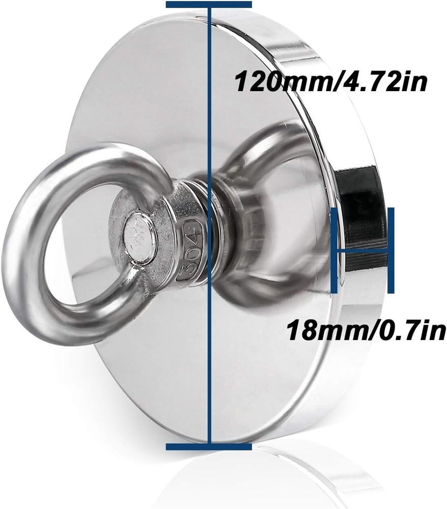 Neodymium Fishing Magnet 1500 lbs Pull Force