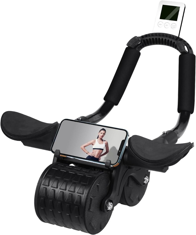 Tixahi Ab Roller Wheel，with Timer Automatic Rebound Abdominal Black