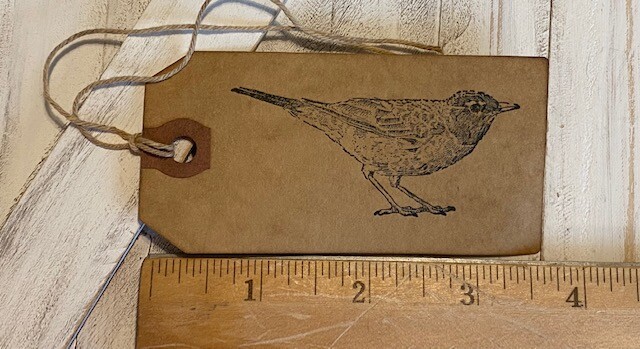 25 Medium WILDLIFE SPRING BIRD coffee stained Primitive Hang Tags gift