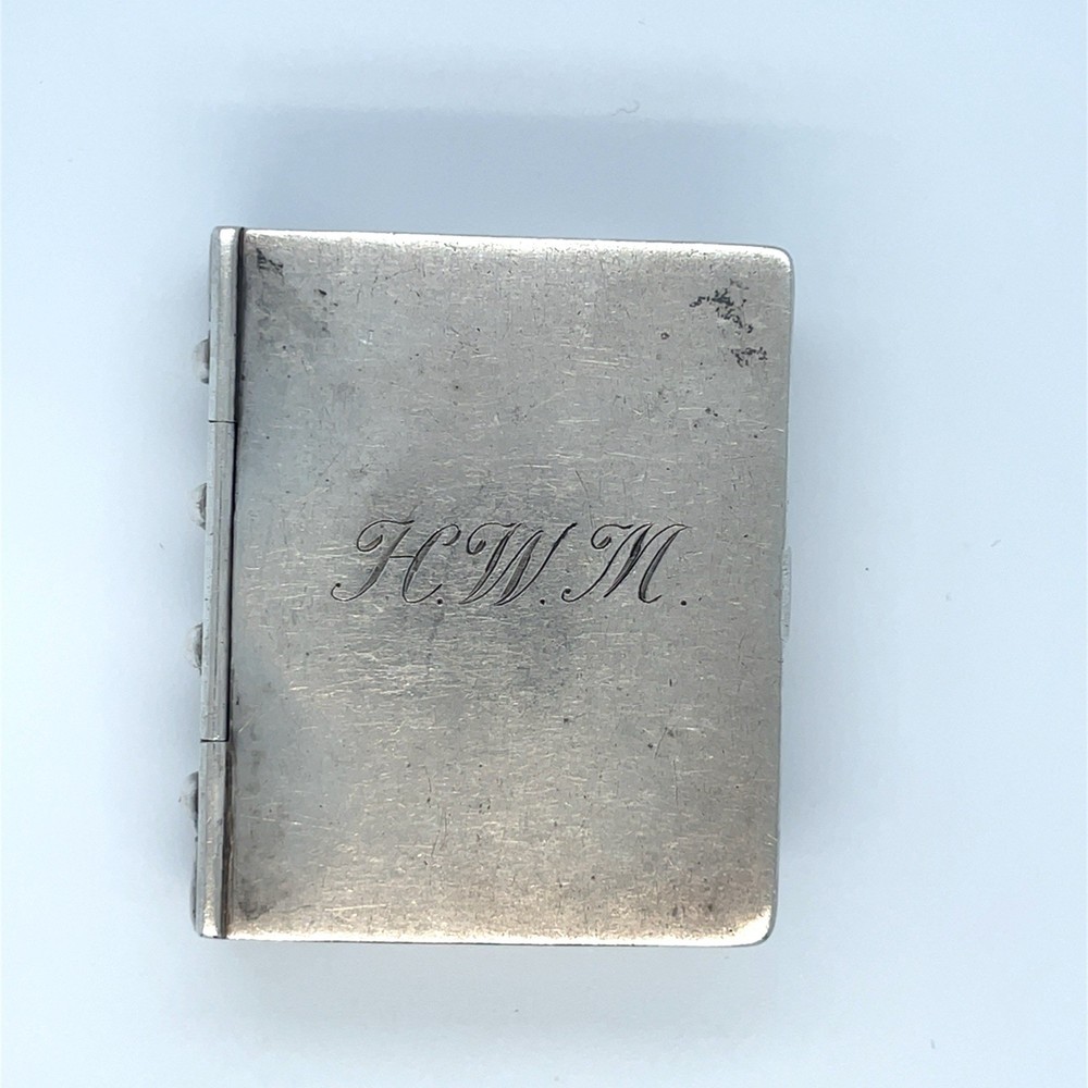 Tiffany & Co. Hinged Book Sterling Silver Pill Box