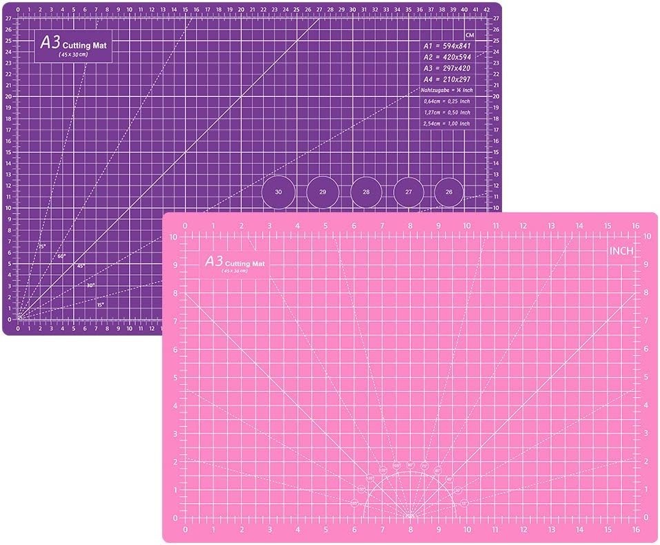 Thickened 18x12 Rotary Cutting Mat - Durable Double-Sided for Sewing Projects