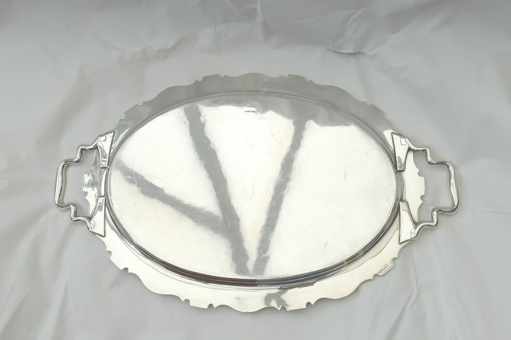 RARE GEORGE V HM STERLING SILVER 2 HANDLED TRAY 1919