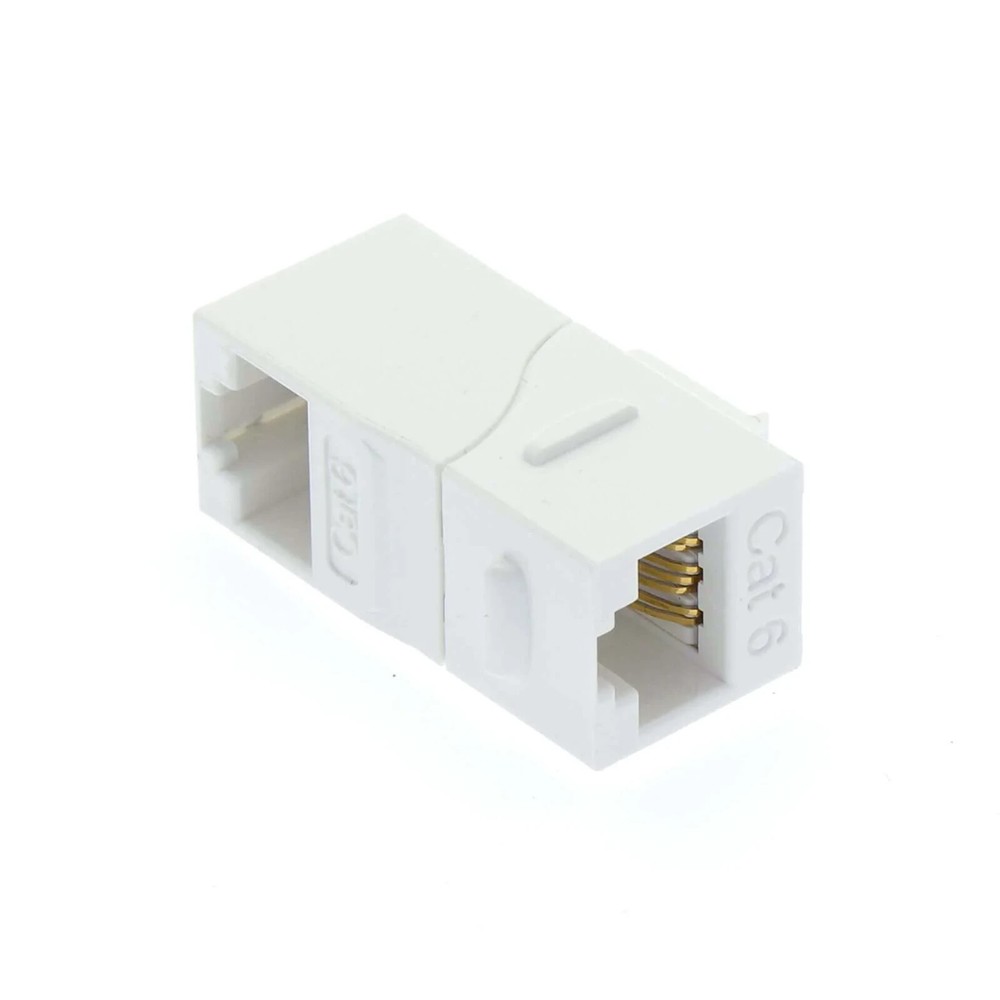 CAT6 Right Angle Keystone Coupler White