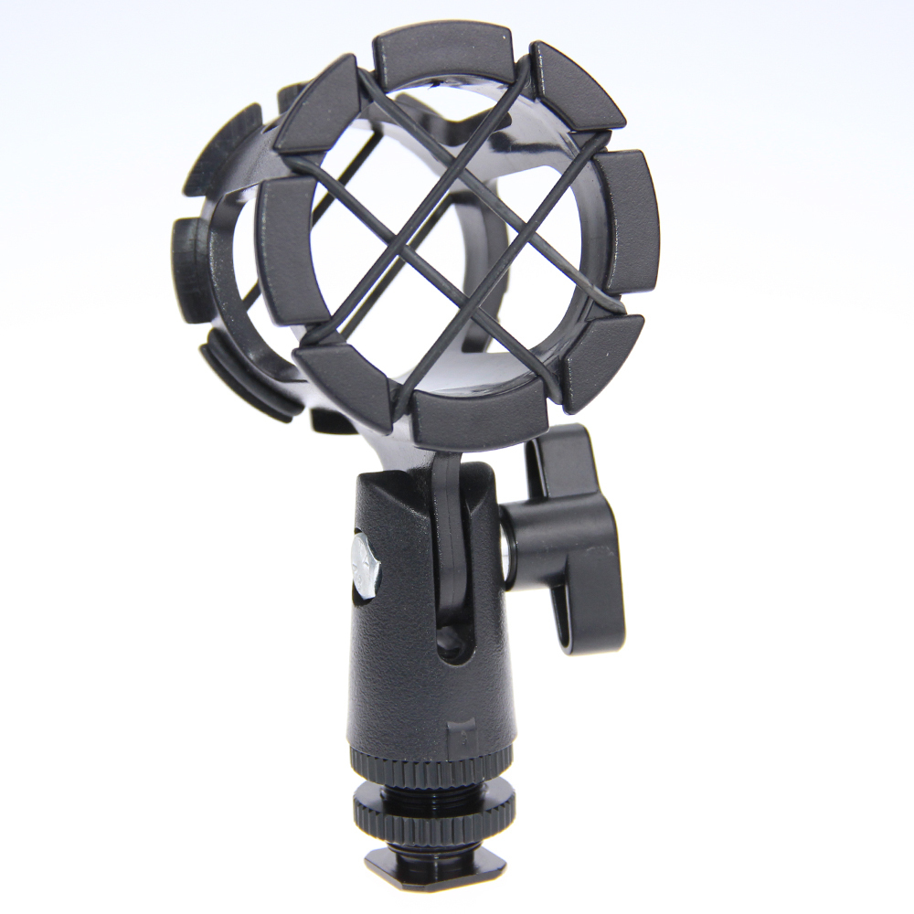 CAMVATE Microphone Shock Mount Holder Stand Mic with Hot Cold Shoe