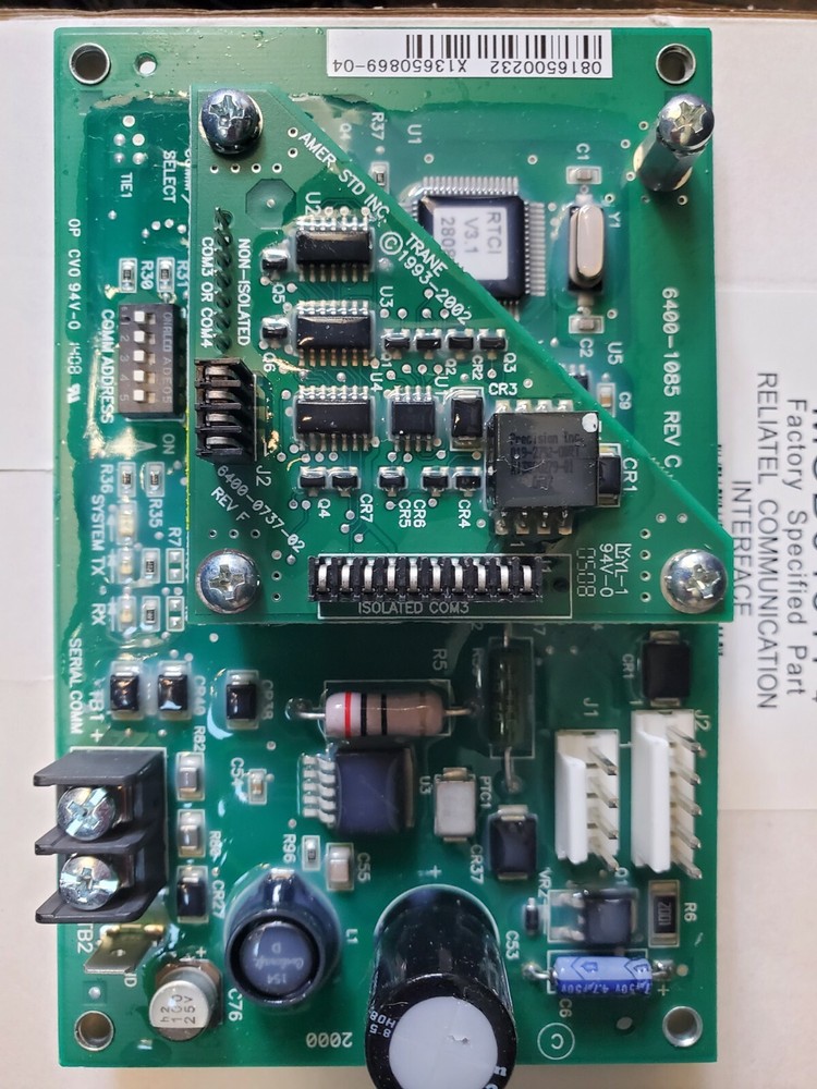 MOD01611 INGERSOLL RAND COMMUNICATIONS INTERFACE RTCI MODULE pcb upgrade circuit