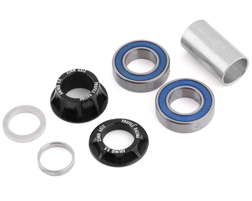 Profile Racing BMX Mid Bottom Bracket 22mm Kit - Black