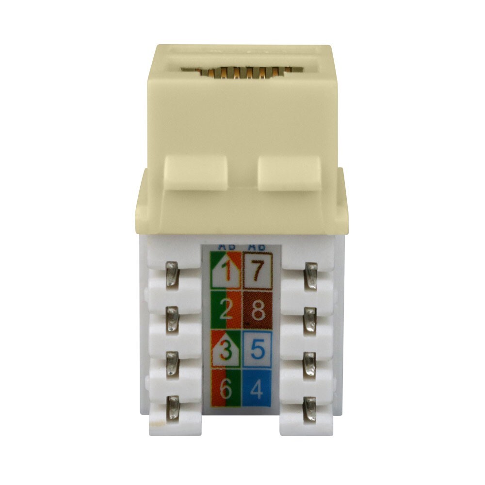 Construct Pro Cat6 (RJ-45) Keystone Jack (Ivory)