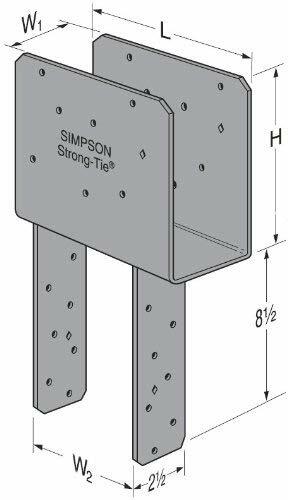 Simpson Strong-Tie ECCQ5-4SDS25 5 X 4 End Column Cap With Screws